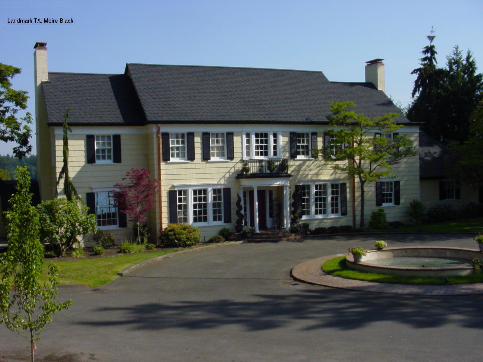 Completed Landmark Moire Black asphalt shingle roof replacement